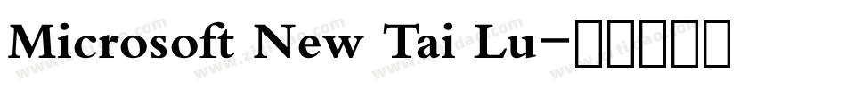 Microsoft New Tai Lu字体转换